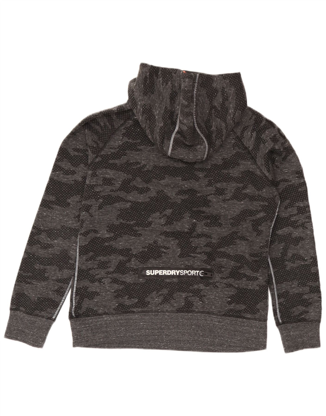 Fato de treino feminino Superdry Graphic Full UK 18 XL cinza camuflagem poliéster