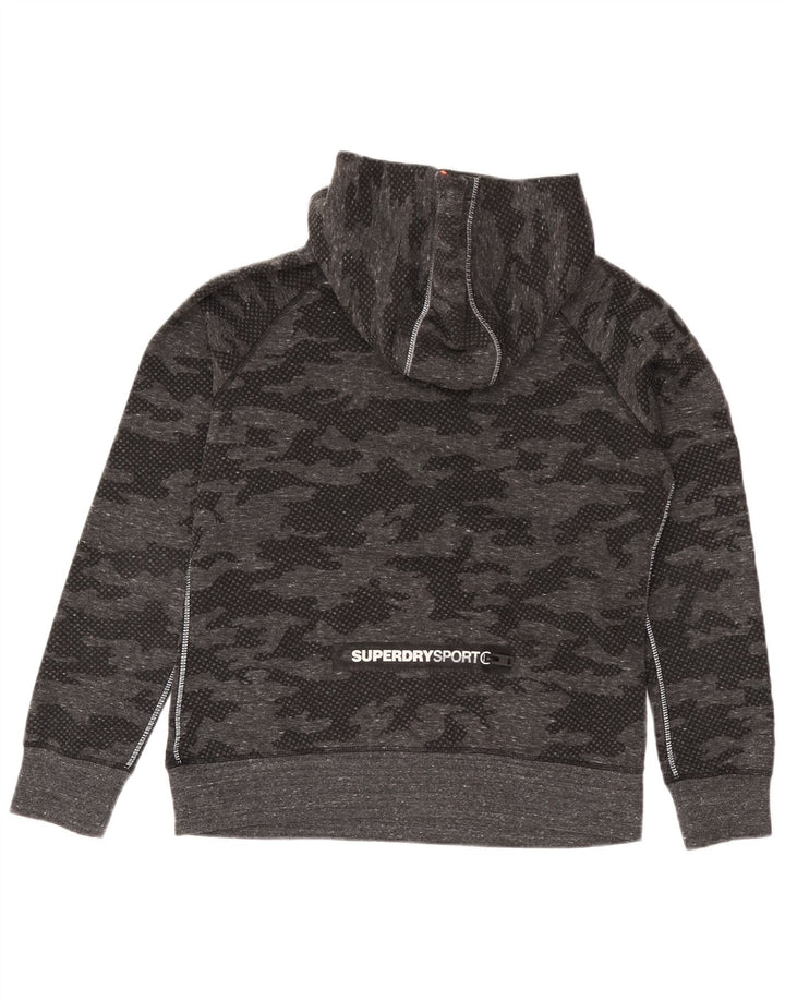 Fato de treino feminino Superdry Graphic Full UK 18 XL cinza camuflagem poliéster