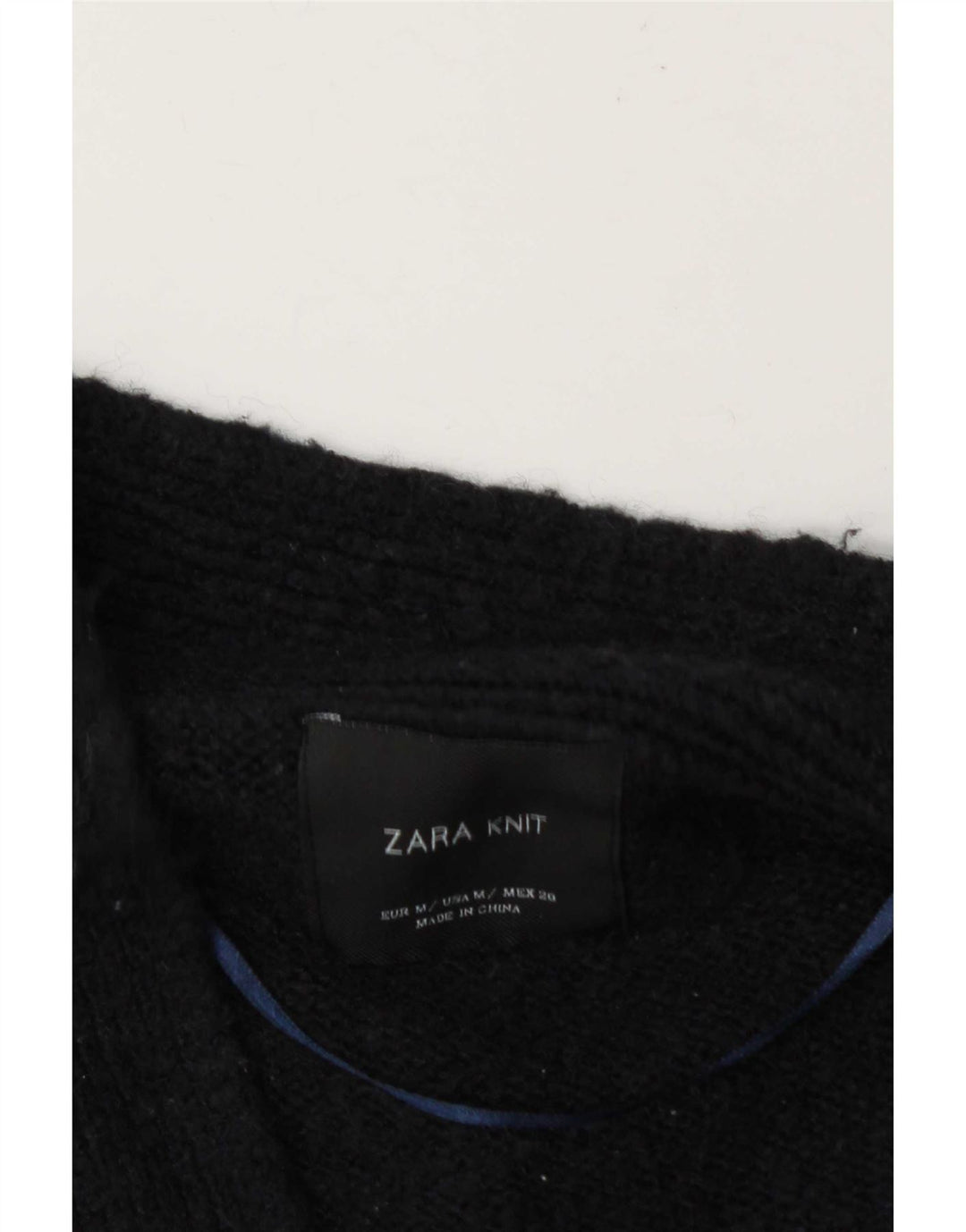 Zara Suéter Cardigan Aberto Feminino Reino Unido 14 Médio Azul Marinho