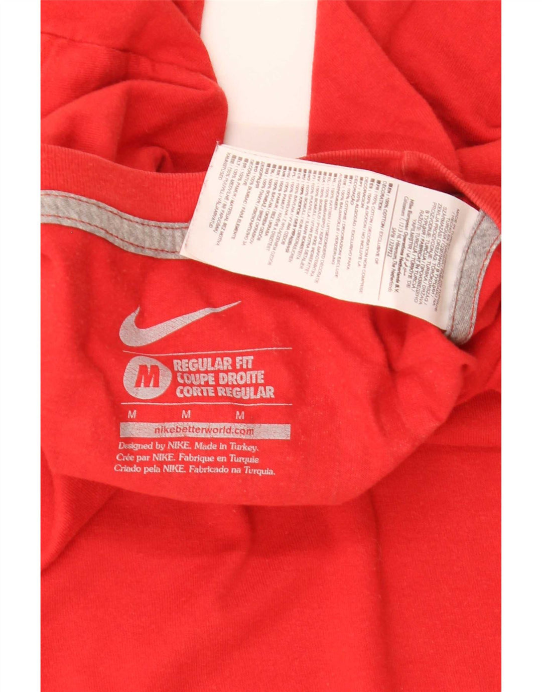 Camiseta masculina Nike Cristiano Ronaldo Regular Fit gráfica top médio vermelho