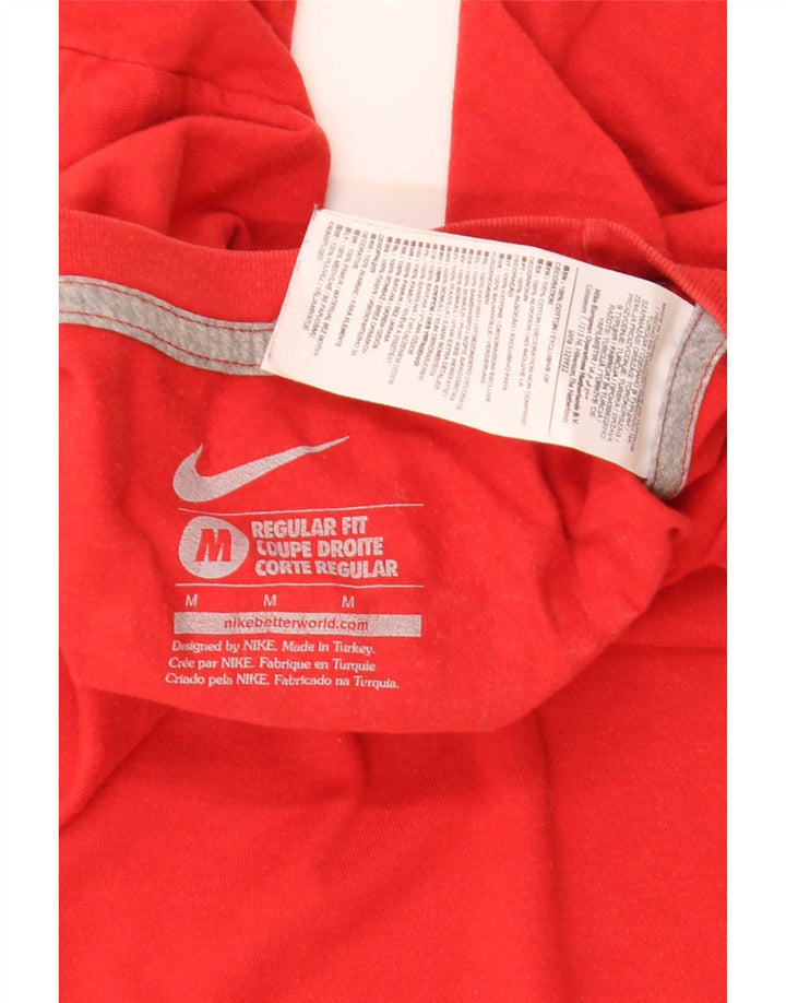Camiseta masculina Nike Cristiano Ronaldo Regular Fit gráfica top médio vermelho
