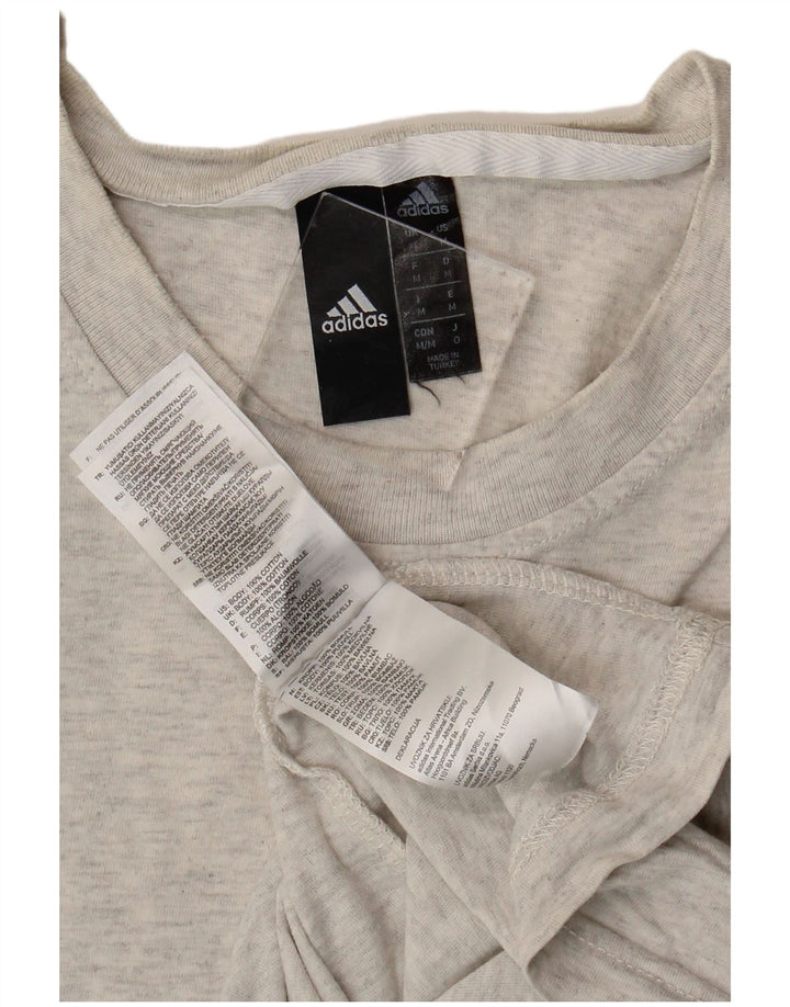 Camiseta masculina ADIDAS Top cinza médio algodão