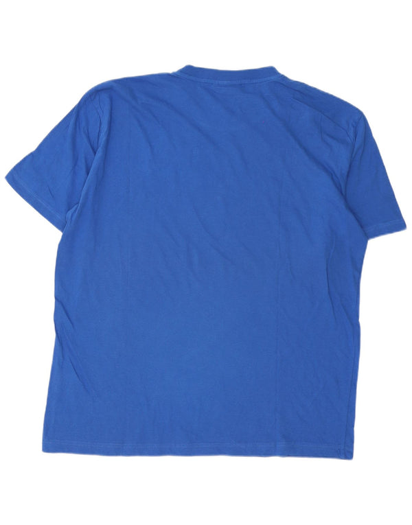 Camiseta gráfica masculina Diadora Top XL algodão azul