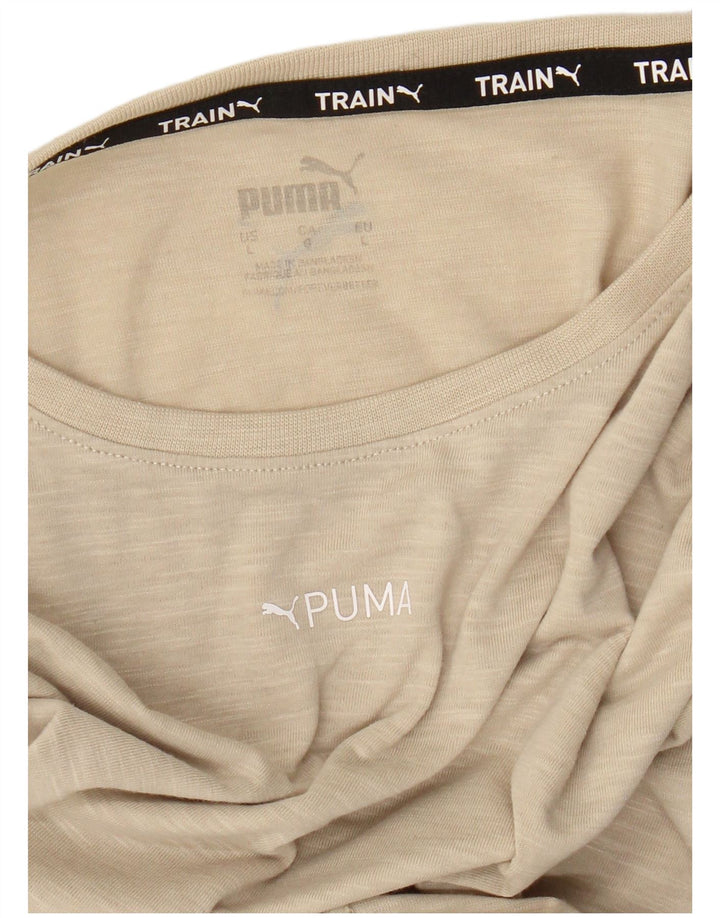 Camiseta masculina Puma grande bege manchado