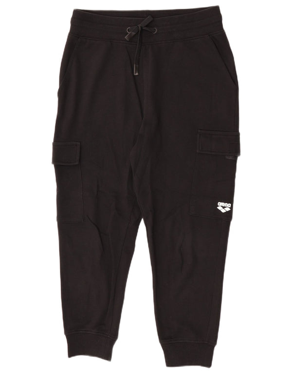 Arena Mens Cargo Calças de treino Joggers Pequeno Algodão Preto