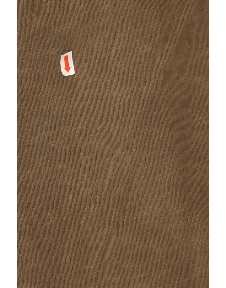 Fat Face Mens Treino Top Jaqueta Algodão Cáqui Médio