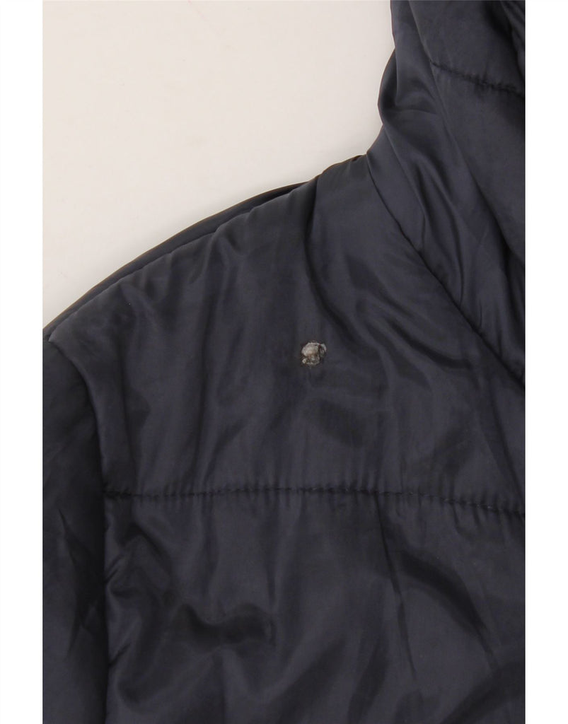 SUPERDRY Mens Hooded Padded Jacket UK 38 Medium Navy Blue Polyester Vintage Superdry and Second-Hand Superdry from Messina Hembry 