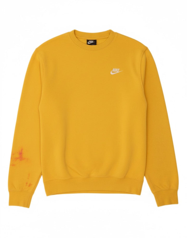 NIKE Mens Moletom Jumper XS Amarelo Algodão