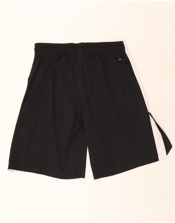 Shorts esportivos masculinos Jordan Dri Fit médio preto colorblock poliéster