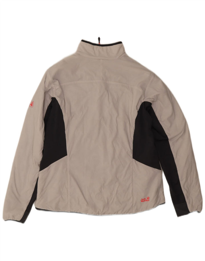 Jaqueta corta-vento feminina Jack Wolfskin Reino Unido 18 XL branco colorblock