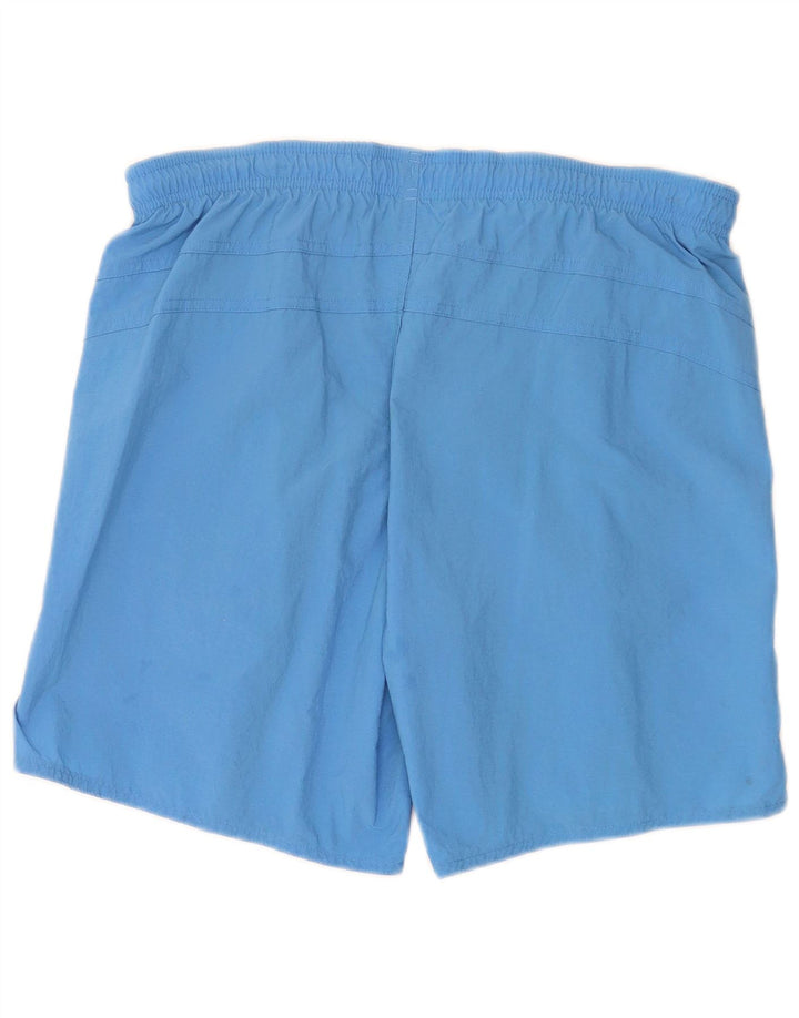 Shorts esportivos masculinos Adidas médio azul poliamida