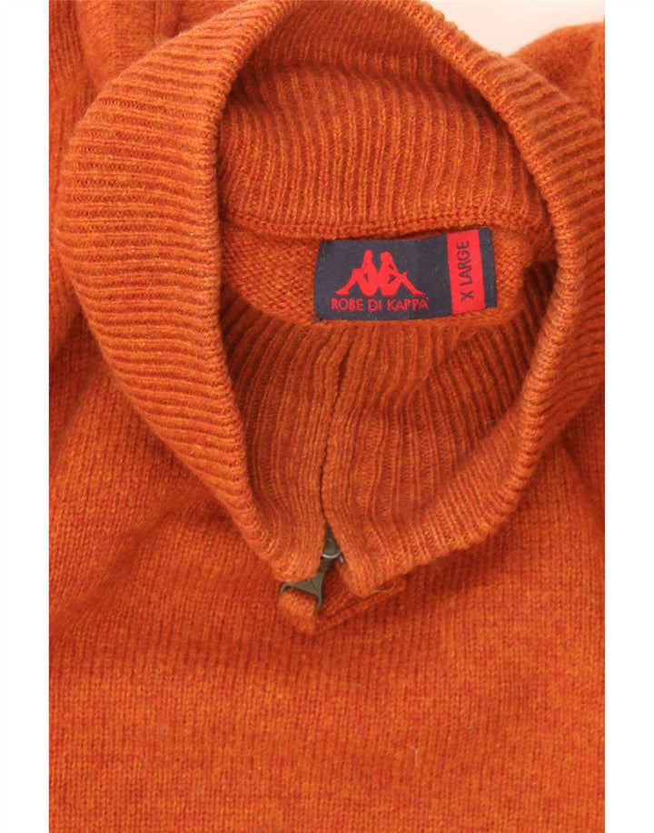 Suéter masculino Kappa com zíper e gola XL laranja