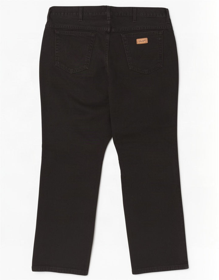Wrangler Masculino Texas Straight Jeans W42 L30 Algodão Preto