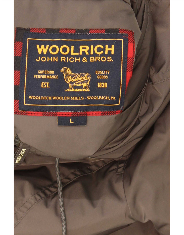 Sobretudo feminino Woolrich UK 16 grande cáqui