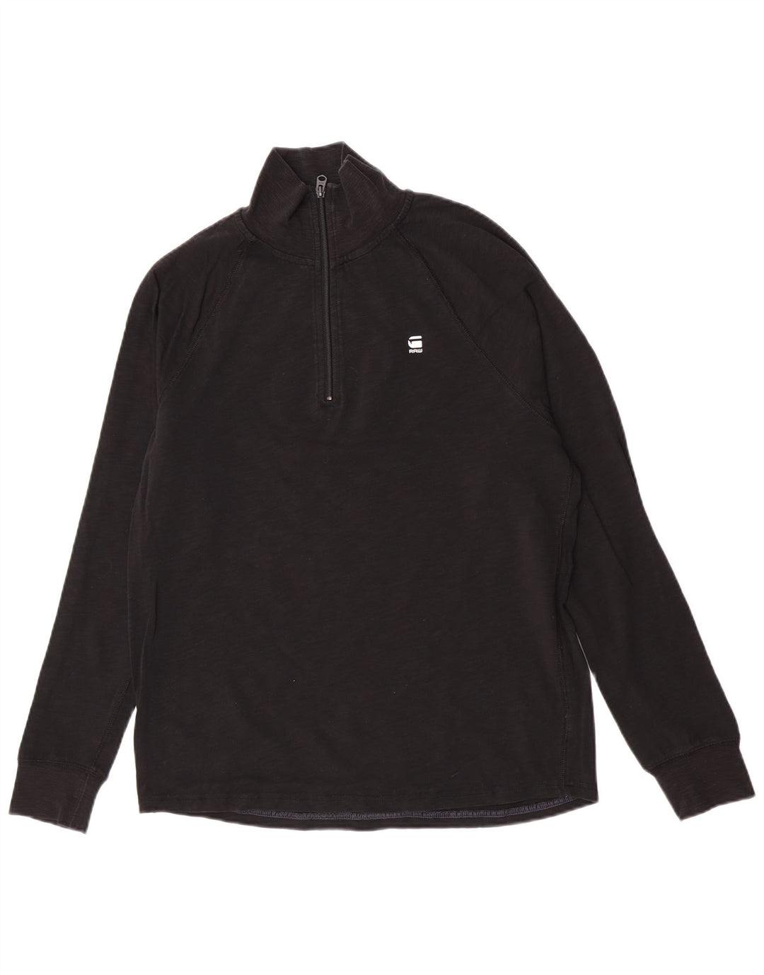 Top masculino G-Star com zíper e manga comprida grande preto