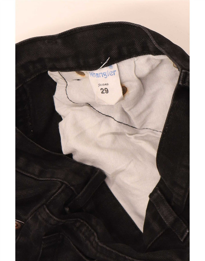 Wrangler Mens Straight Jeans W29 L29 Algodão Preto