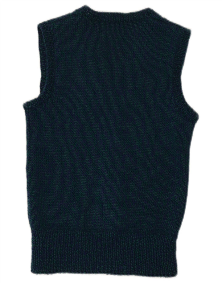 Colete feminino vintage regata XS azul marinho salpicado