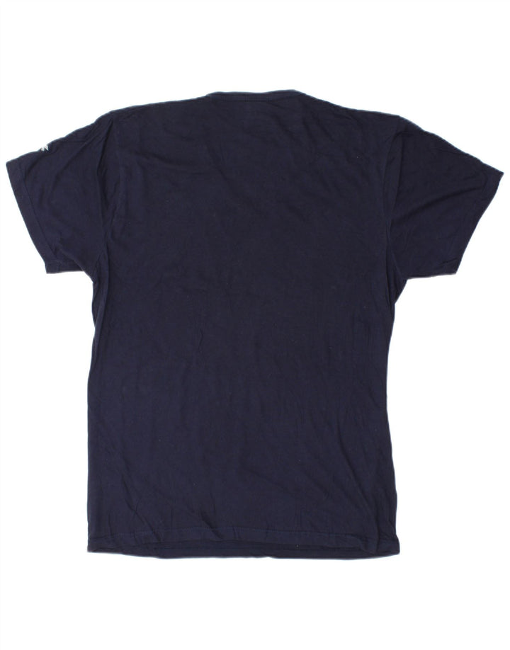 Camiseta masculina Diadora Top grande algodão azul marinho