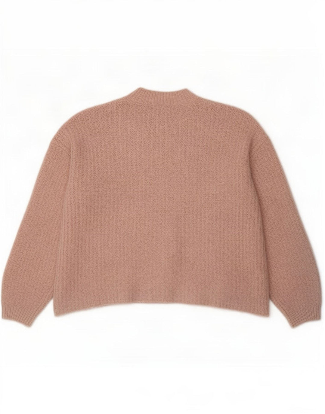 Marks & Spencer Suéter feminino oversized com gola redonda Reino Unido 14 médio rosa