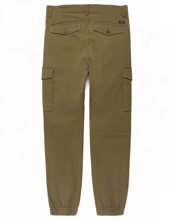 Calça cargo masculina Jack & Jones Joggers W30 L28 algodão cáqui