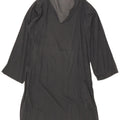 Vestido túnica transparente feminino Benetton, tamanho grande, 10 algodão cinza pequeno