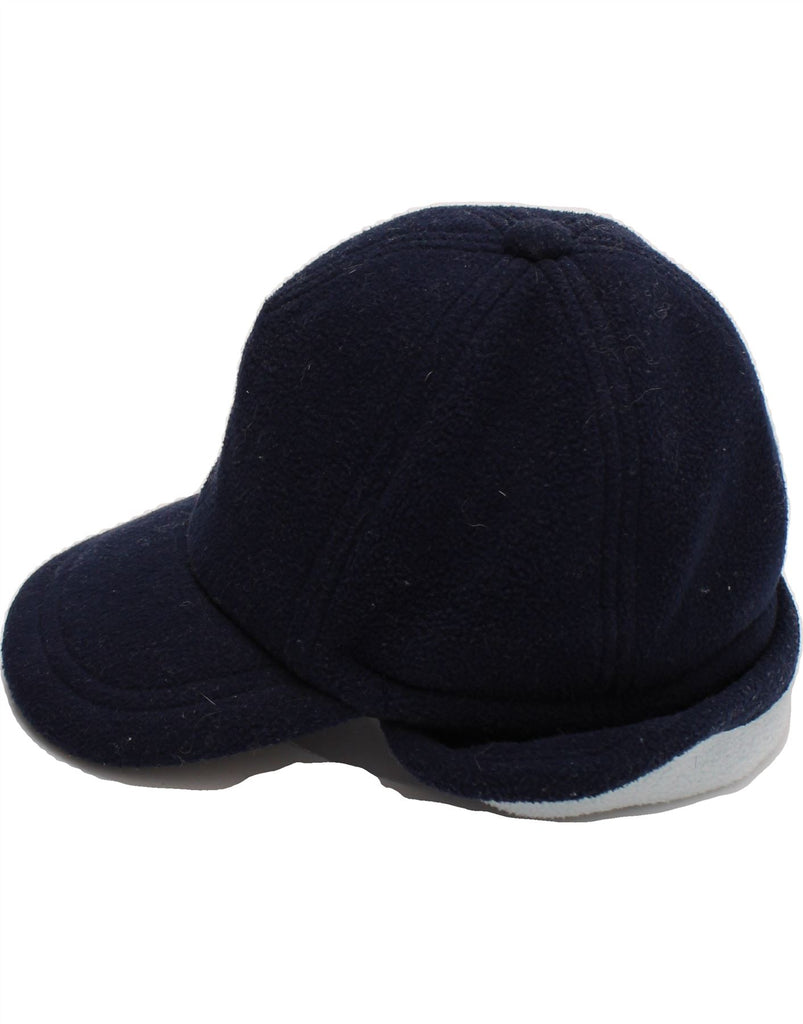 TIMBERLAND Boys Fleece Ear Flap Snapback Cap One Size Navy Blue Polyester Vintage Timberland and Second-Hand Timberland from Messina Hembry 