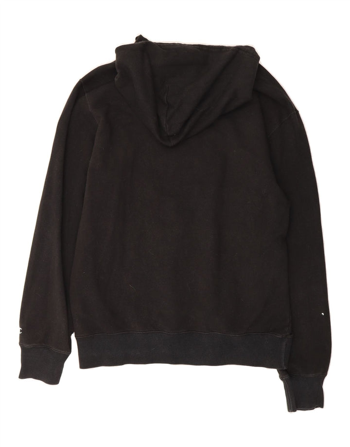 CHAMPION Mens Graphic Hoodie Jumper Large Black Cotton Vintage Champion and Second-Hand Champion from Messina Hembry 