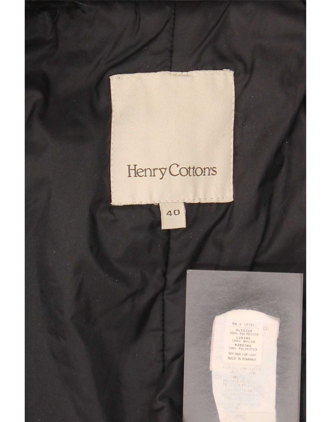 Sobretudo feminino Henry Cottons IT 40 poliéster preto pequeno