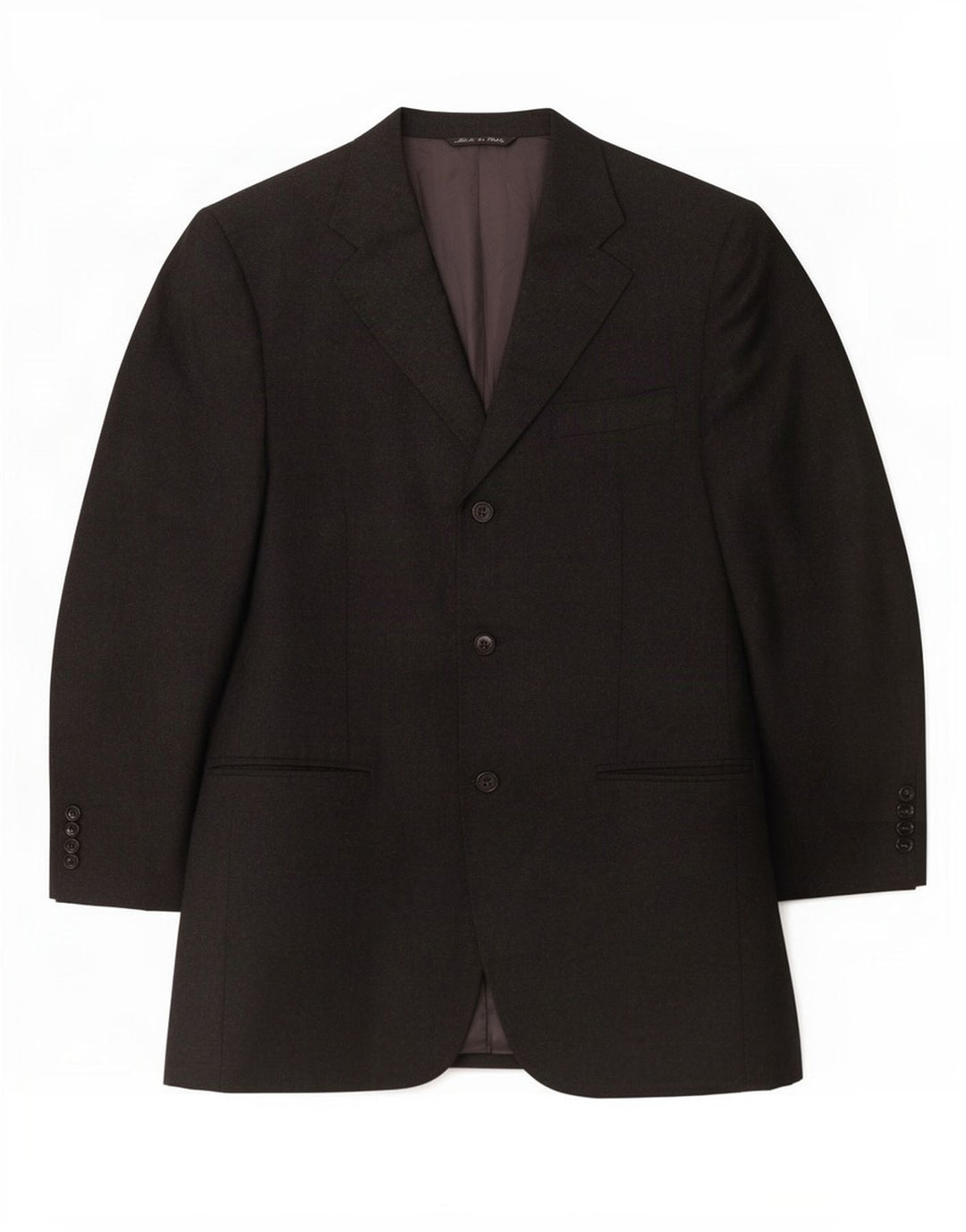 Jaqueta Blazer Masculina Canali com 3 Botões IT 48 Lã Virgem Preta Média