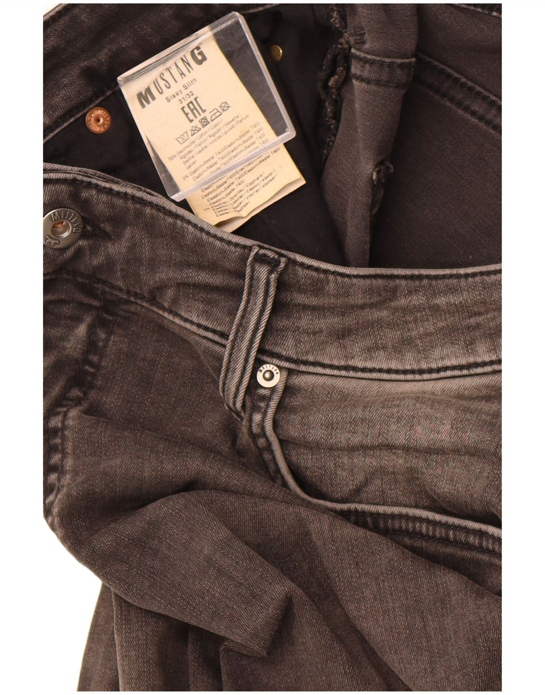 Jeans slim feminino MUSTANG W31 L32 algodão cinza