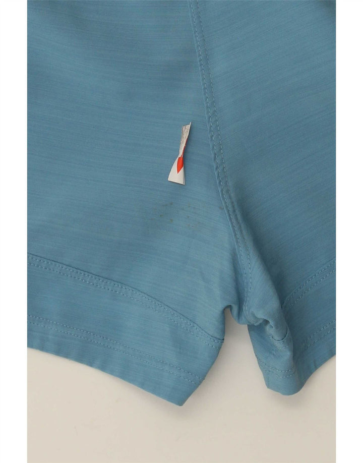 Shorts esportivos femininos Adidas UK 8/10 pequeno azul poliéster