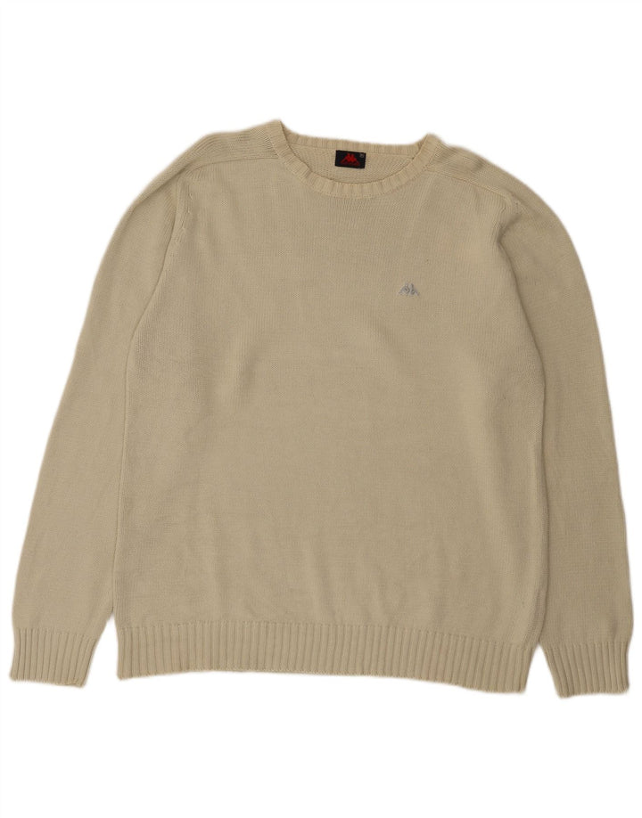 Suéter masculino KAPPA com gola redonda XL em algodão branco