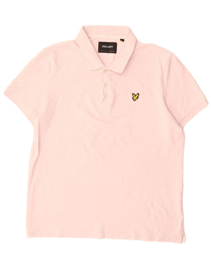 Camisa polo masculina Lyle & Scott XL algodão rosa