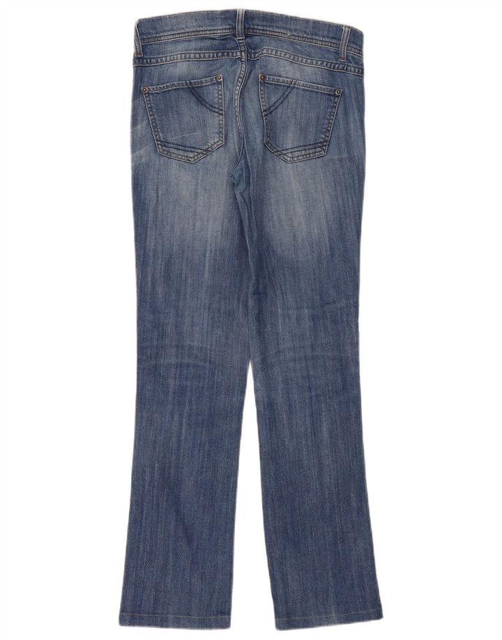 Benetton Calça Jeans Feminina Regular Fit W28 L28 Azul Algodão