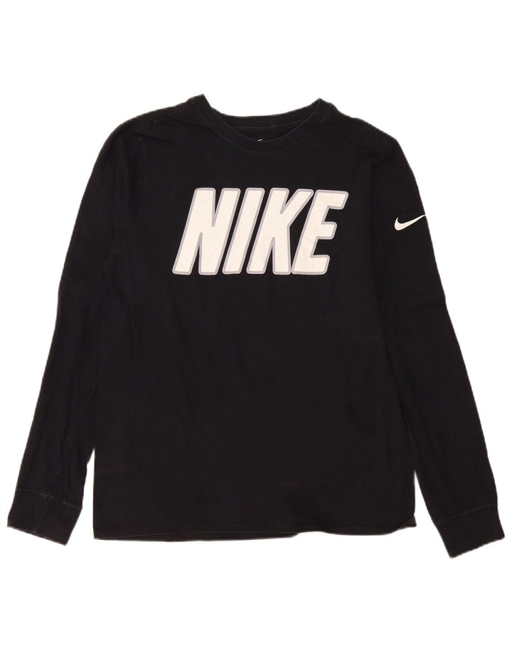 Top Nike Masculino Athletic Cut Graphic Manga Longa Médio Preto