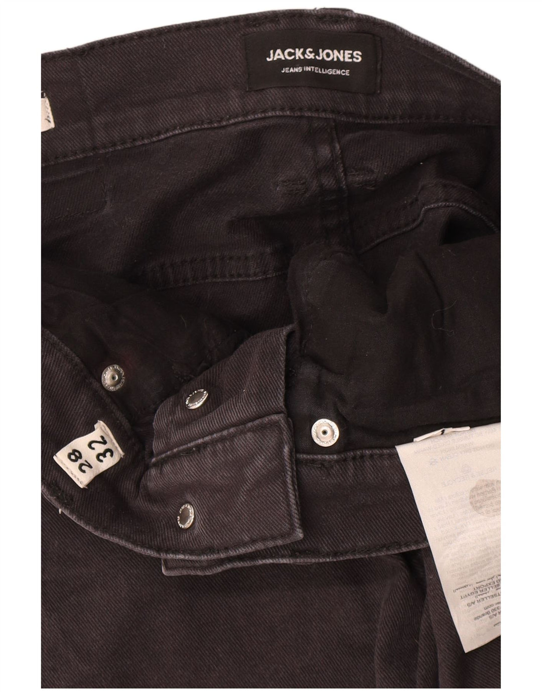 Jeans masculinos Jack & Jones Slim W28 L27 algodão preto