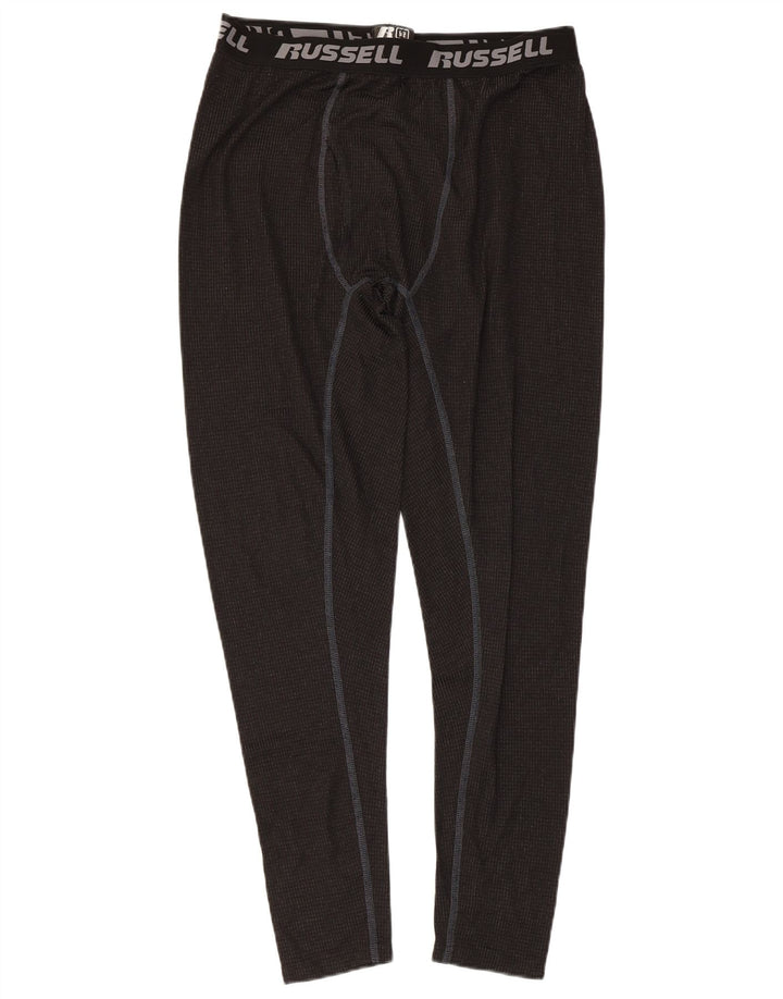 Russell Athletic Mens Graphic Leggings Grande Poliéster Preto