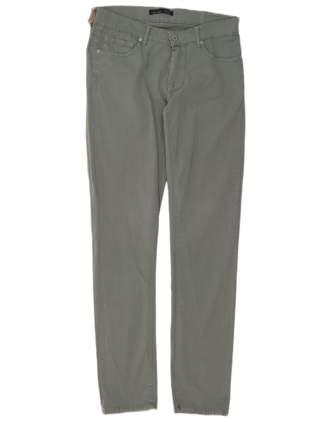 ZARA Mens Slim Jeans EU 40 Médio W31 L31 Cinza Algodão