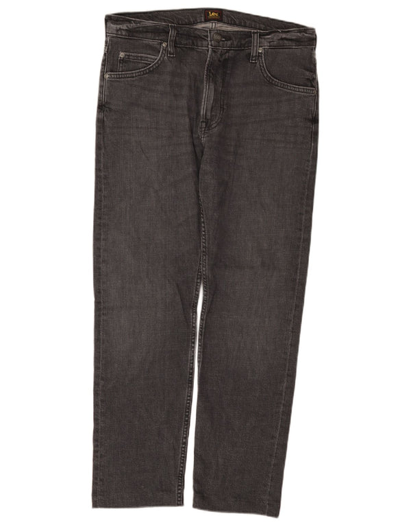 Lee Mens Rider Straight Jeans W31 L27 Algodão Cinza