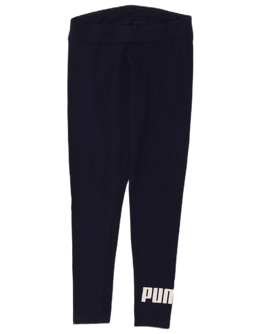 Puma Womens Graphic Leggings UK 12 Médio Azul Marinho Algodão