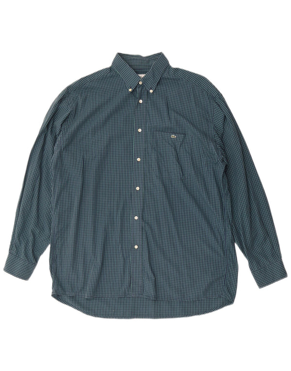 Camisa masculina Lacoste tamanho 41 grande verde guingão