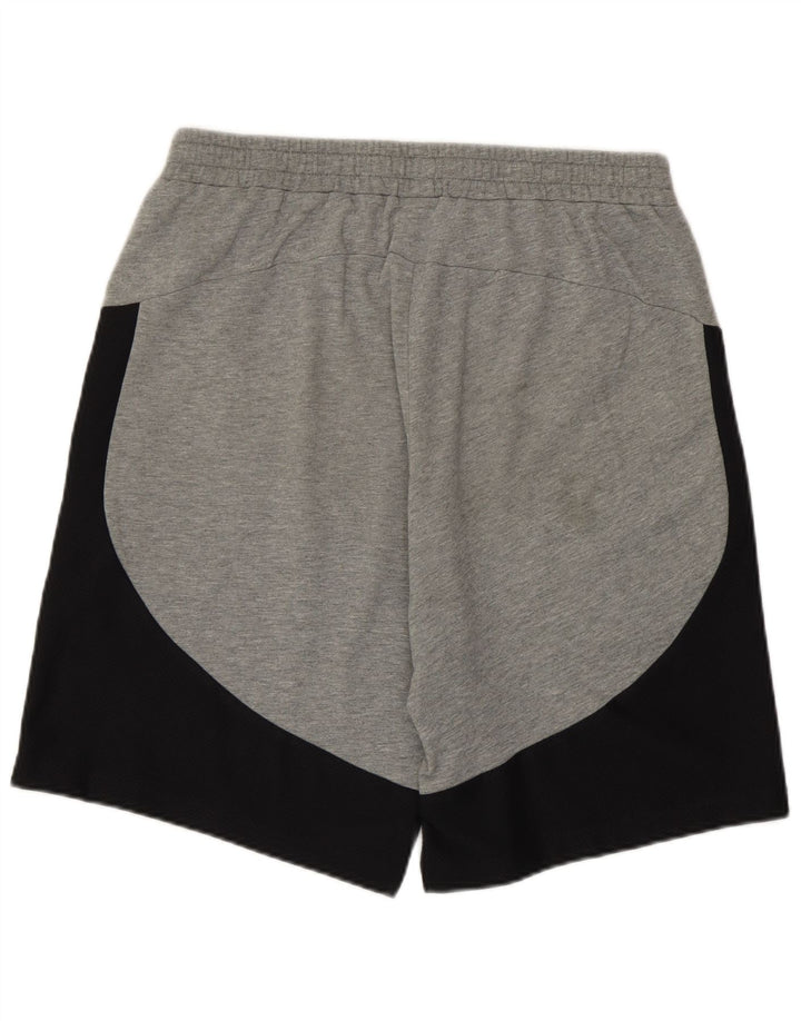 Shorts esportivos masculinos Puma grandes cinza colorblock algodão
