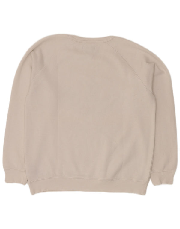 ADIDAS Mens Graphic Sweatshirt Jumper Médio Algodão Branco