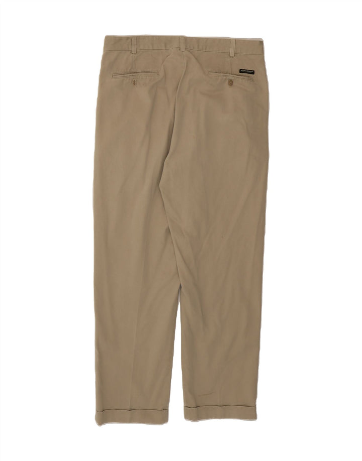 EDDIE BAUER Mens Classic Fit Pegged Chino Trousers W38 L32 Beige Cotton Vintage Eddie Bauer and Second-Hand Eddie Bauer from Messina Hembry 