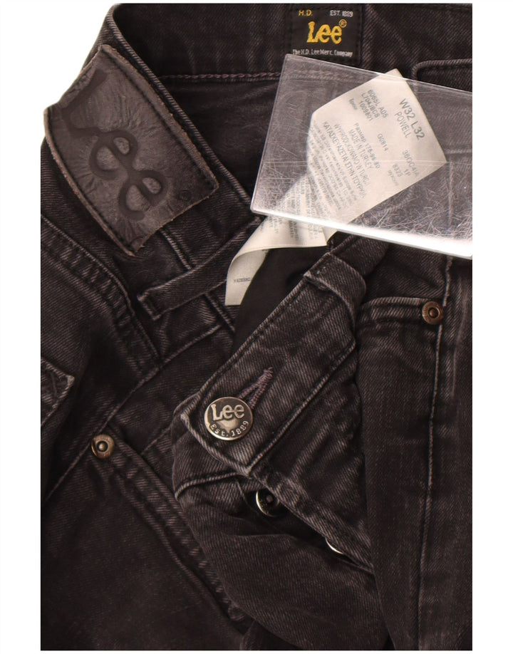 Lee Womens Powell Slim Jeans W32 L32 Algodão Preto