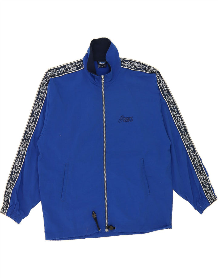 ASICS Mens Graphic Full Tracksuit Médio Azul Colourblock Nylon