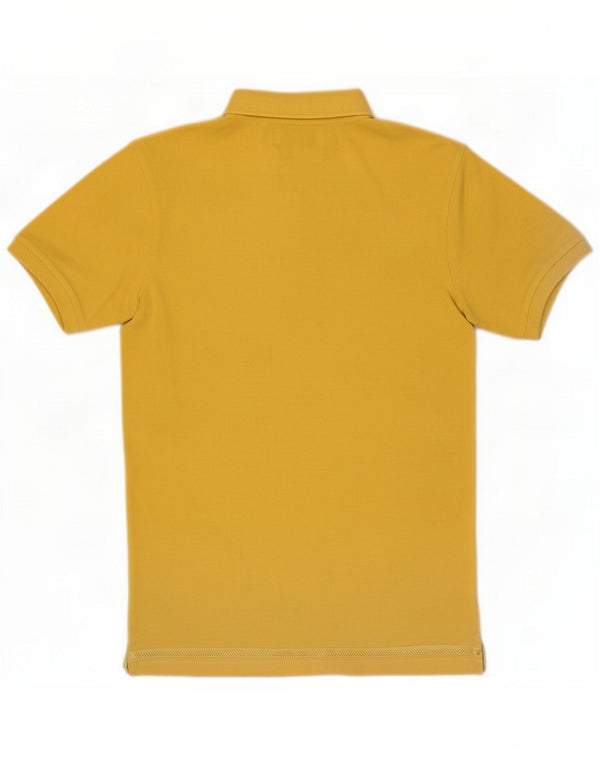 Camisa polo masculina Kappa pequena de algodão amarelo