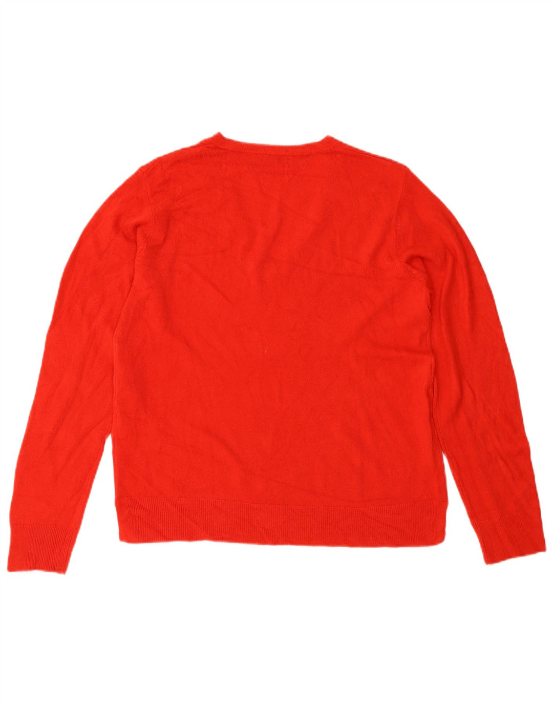 MARKS & SPENCER Suéter feminino com decote em V Reino Unido 14 grande acrílico vermelho