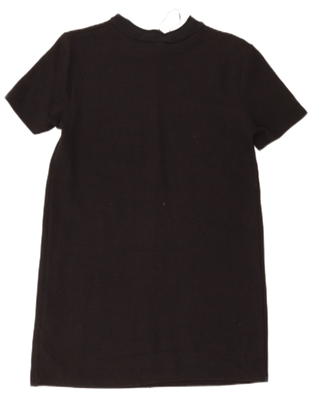 Zara Womens Shift Dress UK 12 Médio Algodão Preto