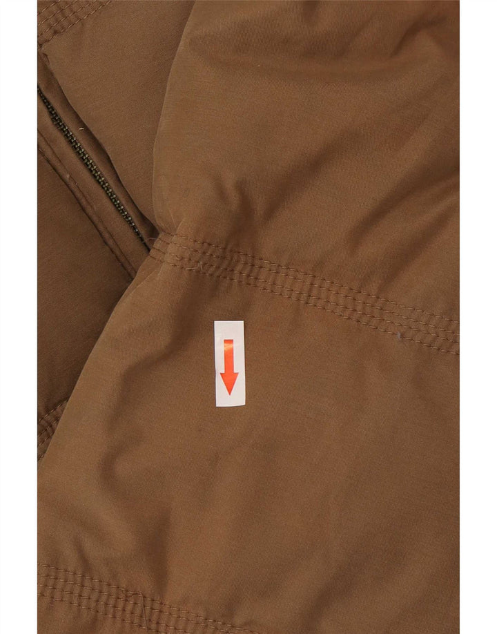 Jaqueta acolchoada feminina Timberland UK 12 algodão marrom médio